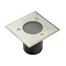 GTV Lighting Bodeneinbaustrahler Edelstahloptik 10 W IP67 ohne Leuchtmittel