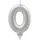 Papstar Zahlenkerze mit Halter 7 cm 12 St. Silber