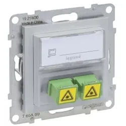 Legrand 765289 SEANO SC/APC Monomode Glasfaser-Steckdose, 2 Glasfaserkabeln, Duplex Adapter, AL 0 0 1