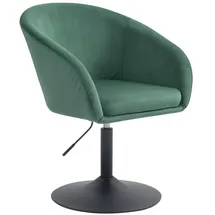 Svita Loungesessel Cocktailsessel Tellerfuß mit Armlehnen Samt Dunkelgrün
