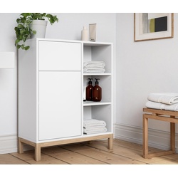 Tchibo - Bad-Sideboard - 70,5x35,5x90,5cm - weiß - Holz / Eichenholz / Holz