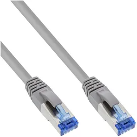 InLine Patchkabel, S/FTP (PiMf), Cat.6A, halogenfrei, grau, 0,3m