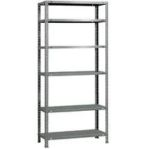 Simon Rack Lagerregal Stahl 200x90x30 grau 6 Fachböden