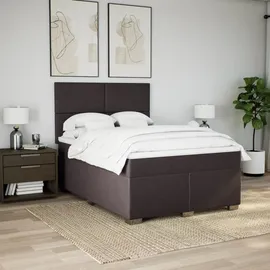 vidaXL Boxspringbett 140 x 200 cm Dunkelbraun