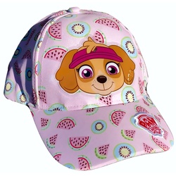 PAW PATROL Schirmmütze PAW PATROL Cap für Mädchen mit Klettverschluss Schirmmütze Basecap Mütze Kita + Schule Gr. 48/50 + 52/54 rosa|rot 52/54
