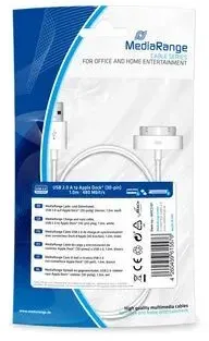 MediaRange MRCS181 Handykabel Weiß 1 m USB A Apple 30-pin