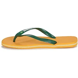 HAVAIANAS Unisex Brasil Logo Flip-Flops, Pop Yellow, 35/36 EU