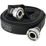 Fortis Mehrzweckflachschlauch gummiert, schwarz, C/52 mm, STORZ Kupplungen 15m - (15 Meter)