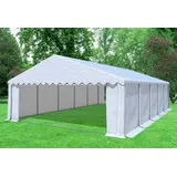 Partyzelt Pavillon 6x10m Weiss PVC inkl.Seitenwände Festzelt wasserdicht Bier