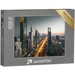 puzzleYOU Puzzle Puzzle 1000 Teile XXL „Dubai in der Dämmerung“, 1000 Puzzleteile, puzzleYOU-Kollektionen Skylines