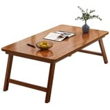 Klappbarer Couchtisch Bodentisch Kleiner Betttisch Tragbarer Picknicktisch Tischbeine Aus Massivholz, Höhe 30 cm (Color : Brown, S : 70x40x30cm)