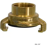 PROFEC Gewindestück 1/2 Zoll Messing gold