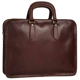 Piké Aktentasche echt Leder, Made in Italy braun