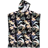 Roxy Stay Magical Printed - Surf-Poncho-Handtuch mit Kapuze für Frauen, Baumwolle,Schwarz