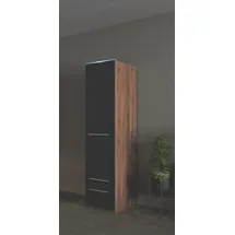 Priess Wäscheschrank Barcelona 48 x 193 x 54 cm Schwarz