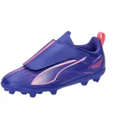 Puma Ultra 5 Play FG/AG RB Jr Soccer Shoe, Lapis Lazuli White-Sunset Glow, 34.5 EU