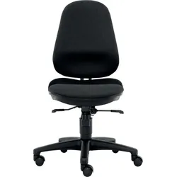 SITWELL STEIFENSAND AG Bürodrehstuhl Ultra XL, ohne Armlehnen, Rückenlehne/Sitz gepolstert schwarz, Fußkreuz Kunststoff schwarz, Hartbodenrollen, Nutze