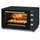 ICQN Minibackofen 60 Liter XXL mit Umluft, Drehspieß, Emailliert, Anthrazit