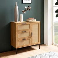 FineBuy Kommode in Eiche Dekor 80 cm Sideboard mit
