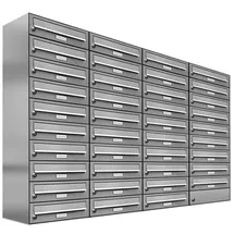 AL Briefkastensysteme 39er Premium Edelstahl silber
