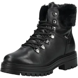 Schnürstiefelette IMAC "Imac Stiefelette Nappaleder", Damen, Gr. 38, schwarz, Nappaleder, casual, Schuhe