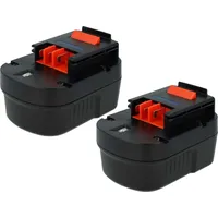 EXTENSILO 2x Akku kompatibel mit Black & Decker BD12PSK,
