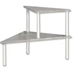 Ablageregal KESPER, grau (weiß, grau), Regale, Küchen-Regal Eckregal