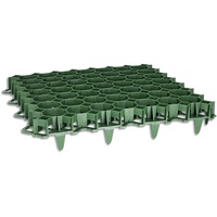 Wohnkult Rasengitter aus Kunststoff grün 50 x 50 x 4 cm Rasengitterplatten Rasenwaben Bodenwaben Paddockplatten