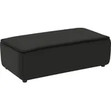 W.Schillig Hocker around-the-block Leder 120 x 39 x 60 cm Grau