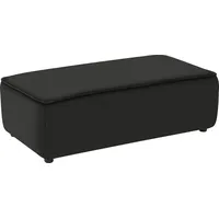 W.Schillig Hocker around-the-block Leder 120 x 39 x 60 cm Grau