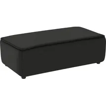 W.Schillig Hocker around-the-block Leder 120 x 39 x 60 cm Grau
