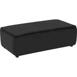 W.Schillig Hocker around-the-block Leder 120 x 39 x 60 cm Grau
