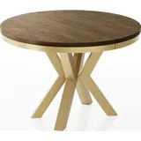 WFL GROUP Esstisch, Alteiche, Rund,Rund, 120x76x120 cm, Esszimmer, Tische, Esstische