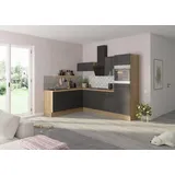 OPTIFIT Winkelküche L-Form 270 cm Anthrazit-Wildeiche