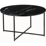 SalesFever Couchtisch, 80 cm Metall/Glas - schwarz