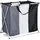 Zeller Present Wäschesortierer 3-fach 64 cm x 57 cm x 40 cm Schwarz-Grau-Weiß
