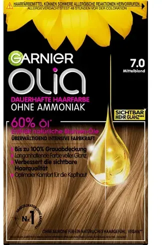 Garnier Olia Dauerhafte Haarfarbe Öl-Coloration - mittelblond