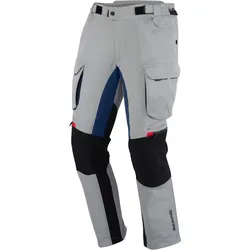 Bering Freeway wasserdichte Motorrad Textilhose, grau-blau, Größe XL für Männer
