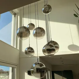 s.luce Orb 8-flg. E27 60 cm Rund Gold Verlauf/Rauch/Schwarz