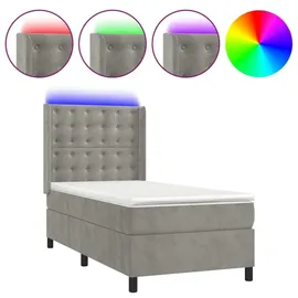 vidaXL Boxspringbett 100 x 200 cm Hellgrau