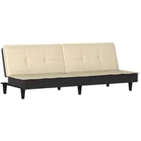 vidaXL Schlafcouch Stoff 2-Sitzer Weiß