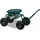 Relaxdays fahrbarer Gartensitz, höhenverstellbar, 150 kg, Stauraum, Rollsitz für Gartenarbeit, Stahl, Luftreifen, grün