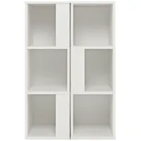 Costway Kinderregal 2er Set 33 x 33 x 100,5 cm Holz weiß