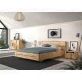 Gami Schlafzimmer-Set Confidence, (4-tlg., Bett, 2x Nachttisch und Kommode), aus Kiefernholz, mit Bett, 2x Nachttisch und Kommode braun