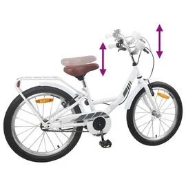 vidaXL Kinderfahrrad 18 Zoll RH 0 cm weiß
