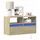 vidaXL TV-Wandschrank mit LED-Beleuchtung 80x31x45 cm Braun Holz