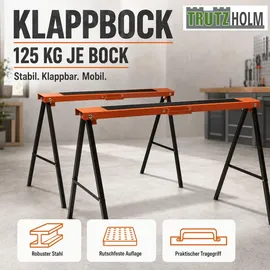 Trutzholm Klappbock Stahl 250 kg orange