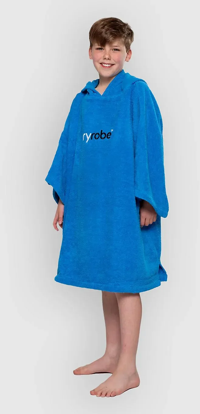 Dryrobe Towel Robe Organic Kids 5-9 Surf Poncho blue Gr. Uni