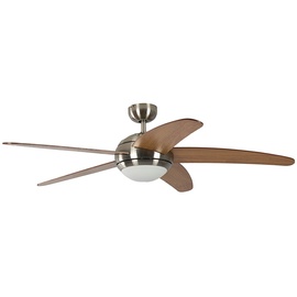 Pepeo Melton 132 cm Deckenventilator nickel/ahorn mit Licht inkl. Fernbedienung