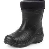 Ladeheid Gummistiefel Kinder federleichte und wasserdichte Eva Thermo Regenstiefel Gummistiefel gefüttert KL050 (Schwarz, 23 EU)